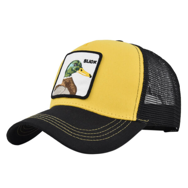 Cross-border Duck Embroidered Baseball Cap Patch Animal Embroidered Cap Mesh Baseball Cap Sunshade Mesh Cap
