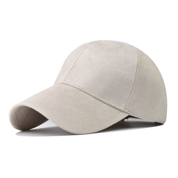 Cross-border Autumn And Winter New Cotton Retro Deerskin Baseball Cap Fashion Simple All-match Adjustable Peaked Cap