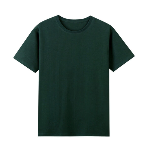 High-count Pure Cotton Short-sleeved Men's Bottoming Shirt 220g Solid Color 40-count Cultural Shirt Work Clothes White T Men