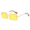 Frameless trimmed square sunglasses