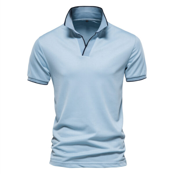 V-neck POLO Shirt Overalls Short-sleeved Top Men