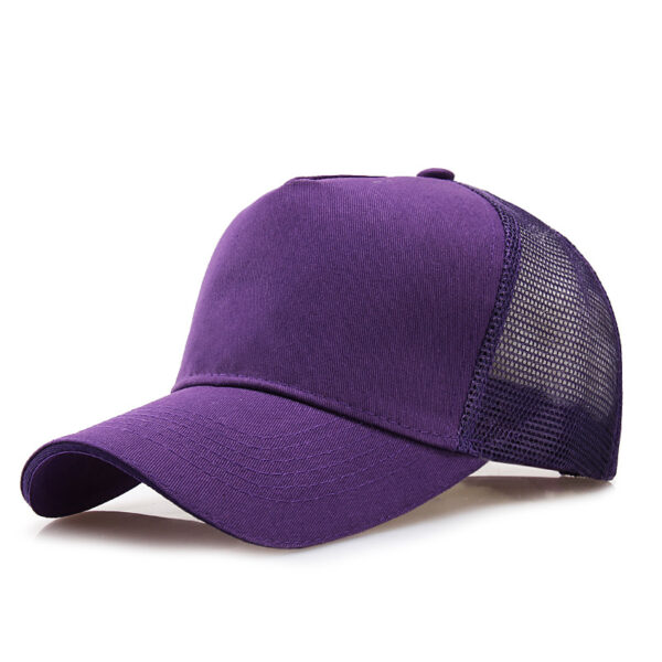 Five-piece Light Board Solid Color Hat Men's Summer Mesh Cap Breathable Baseball Cap Travel Advertising Cap All-match Peaked Cap Women's Tide