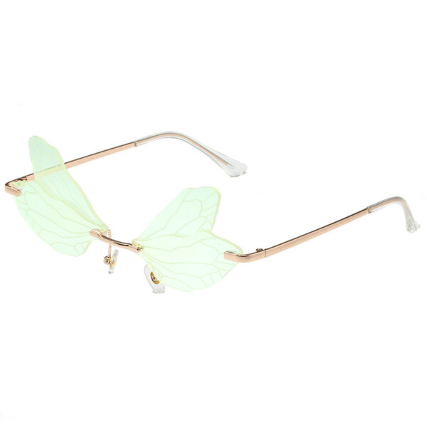 Dragonfly Wings Sunglasses Female Prom Catwalk Exaggerated Gradient Sunglasses Cross-border Ins Net Red Glasses
