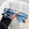 New Style Sunglasses Fashion Modern Metal Sunglasses Big Frame Glasses Slimming Beach Sunshade Mirror