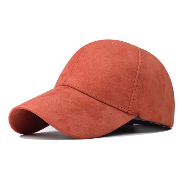 Cross-border Autumn And Winter New Cotton Retro Deerskin Baseball Cap Fashion Simple All-match Adjustable Peaked Cap