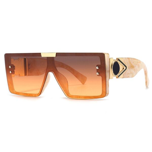 Europe And The United States Fashion Big Frame Sunglasses Old Man's Head Men's And Women's Sunglasses Rimless One-piece Sunglasses Men's Cross-border Wholesale