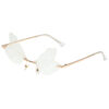 Dragonfly Wings Sunglasses Female Prom Catwalk Exaggerated Gradient Sunglasses Cross-border Ins Net Red Glasses
