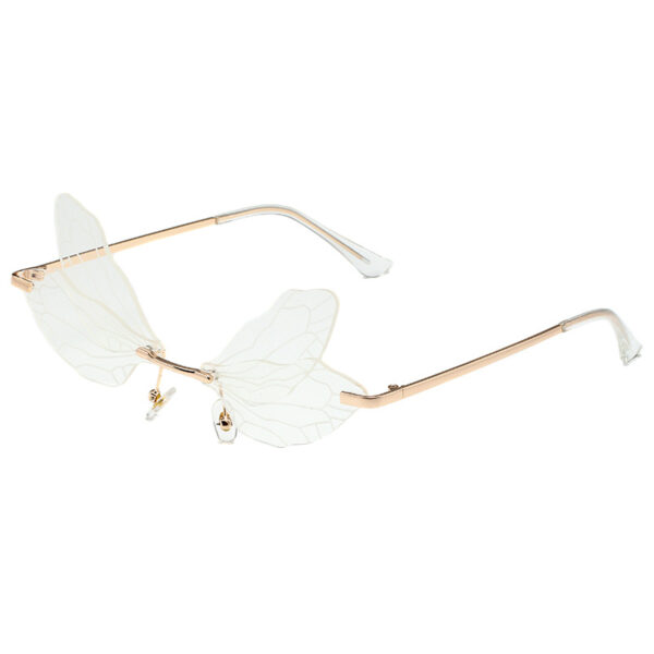 Dragonfly Wings Sunglasses Female Prom Catwalk Exaggerated Gradient Sunglasses Cross-border Ins Net Red Glasses