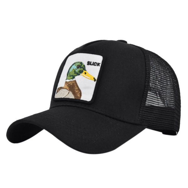 Cross-border Duck Embroidered Baseball Cap Patch Animal Embroidered Cap Mesh Baseball Cap Sunshade Mesh Cap