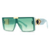 Europe And The United States Fashion Big Frame Sunglasses Old Man's Head Men's And Women's Sunglasses Rimless One-piece Sunglasses Men's Cross-border Wholesale
