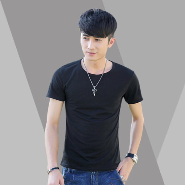 T-shirt Cotton Solid Color Short-sleeved Trendy Bottoming Shirt Wholesale Explosive Style