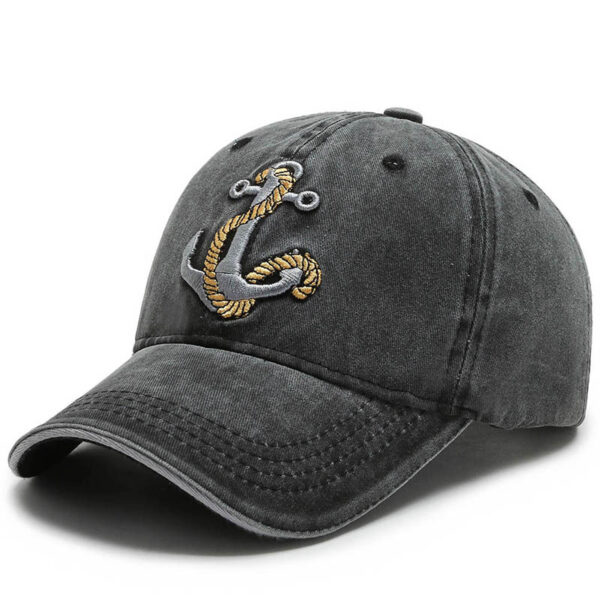 Hat Men's Spring And Summer Korean Version Tide Embroidery Sea Riveted Denim Baseball Cap Peaked Cap Travel Outdoor Travel Sun Hat