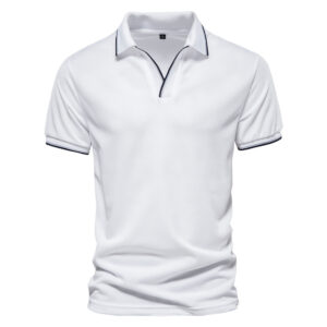 V-neck POLO Shirt Overalls Short-sleeved Top Men