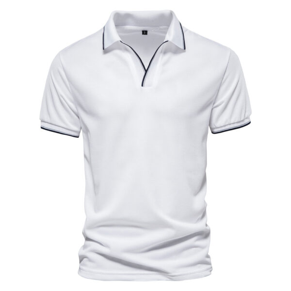 V-neck POLO Shirt Overalls Short-sleeved Top Men