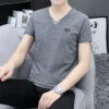 Trendy Men's Shirts V-neck Half-sleeved Slim-fit Casual Men's Short-sleeved T-shirt