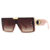 Europe And The United States Fashion Big Frame Sunglasses Old Man's Head Men's And Women's Sunglasses Rimless One-piece Sunglasses Men's Cross-border Wholesale