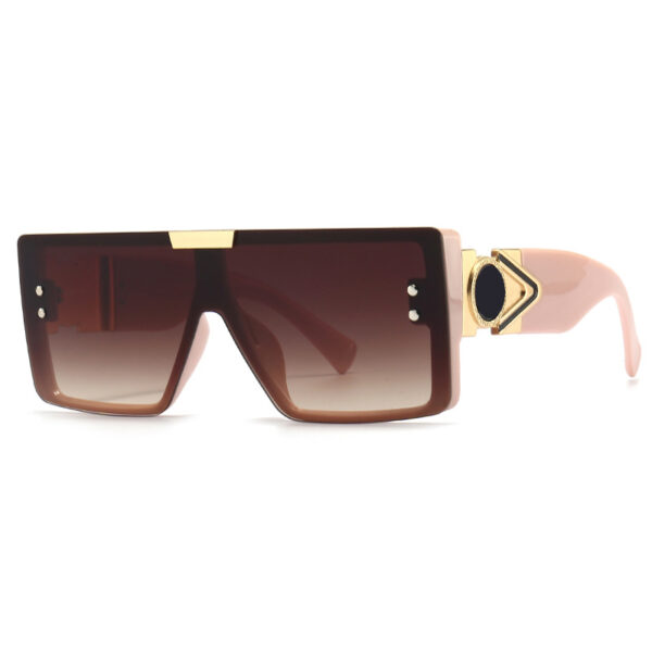 Europe And The United States Fashion Big Frame Sunglasses Old Man's Head Men's And Women's Sunglasses Rimless One-piece Sunglasses Men's Cross-border Wholesale