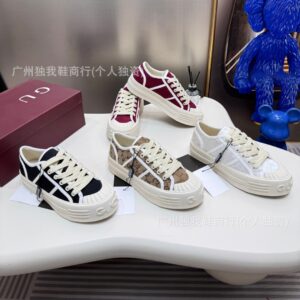 G Brand Letter Retro Canvas Shoes, Casual Versatile Women's Thick-Soled Height-Increasing Sneakers