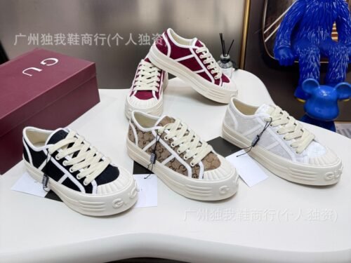 G Brand Letter Retro Canvas Shoes, Casual Versatile Women's Thick-Soled Height-Increasing Sneakers