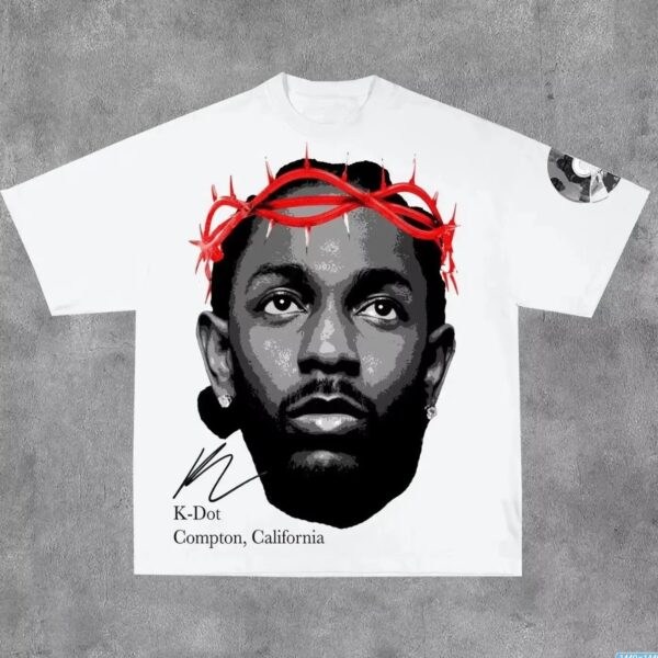 American Hip-Hop Character Print T-Shirt Casual Fashion Oversized T-Shirt Harajuku Gothic Retro Men's T-Shirt