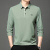 Long Sleeve T-shirt Lapel Polo Shirt Young And Middle-aged Men's Simple Thin Casual Bottoming Shirt T-shirt