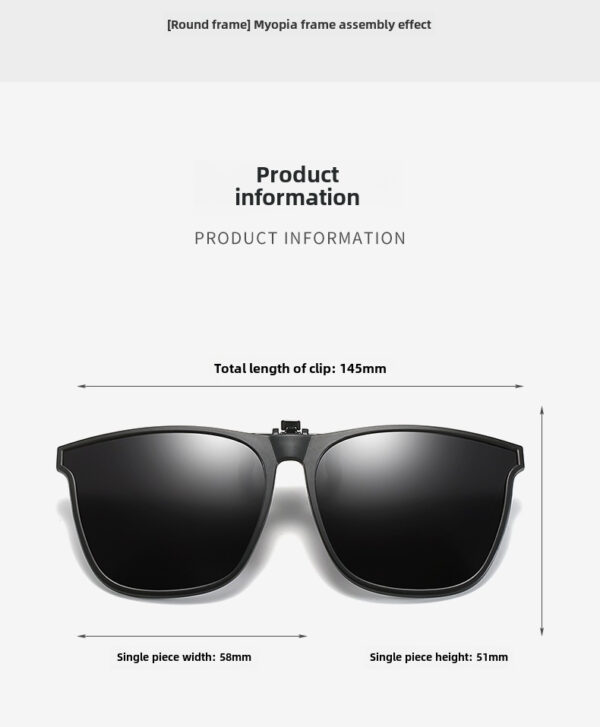 Myopia Glasses Polarized Glasses Ultra-light Invisible Clip Sunglasses Men's Driving Sunglasses Clip