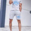 Basketball Printed T-shirt Shorts Men's New Loose Casual T-shirt Set