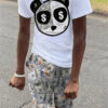 Basketball Printed T-shirt Shorts Men's New Loose Casual T-shirt Set