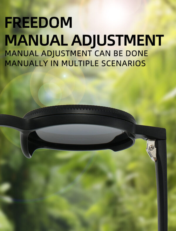 Adjustable Zoom Round Frame Polarized Sunglasses For Men Outdoor Anti-Uv Sunglasses For Men