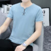 Trendy Men's Shirts V-neck Half-sleeved Slim-fit Casual Men's Short-sleeved T-shirt