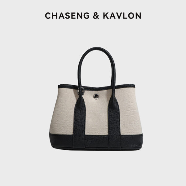 Color-Blocking Garden Bag With A High-End Feel, Women's Canvas Handbag, New Model, Commuter Shoulder Mini Crossbody Bag For Women
