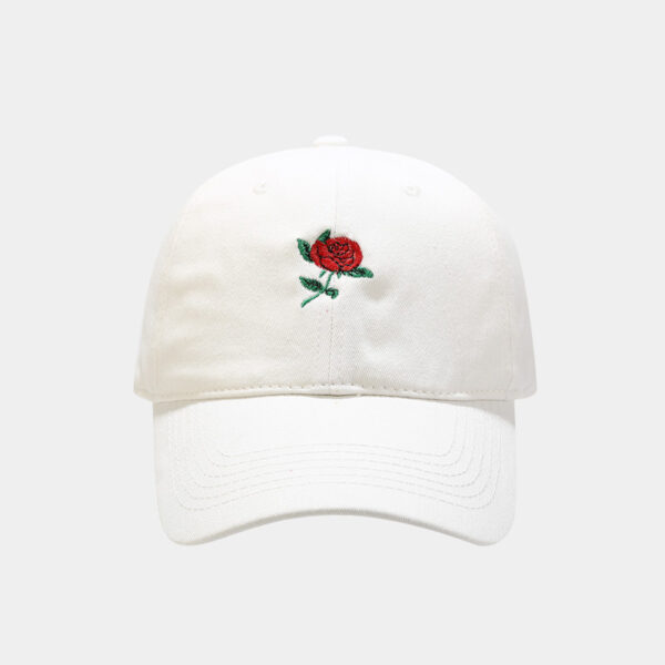 O1CN01QSq8uP2AbGnONPb0x_!!2496528221-0-cib 2026 New Rose Embroidery Soft Top Baseball Cap Show Face Small Men And Women Street Elegant Peaked Cap Fashion All-match