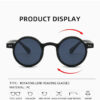 Adjustable Zoom Round Frame Polarized Sunglasses For Men Outdoor Anti-Uv Sunglasses For Men