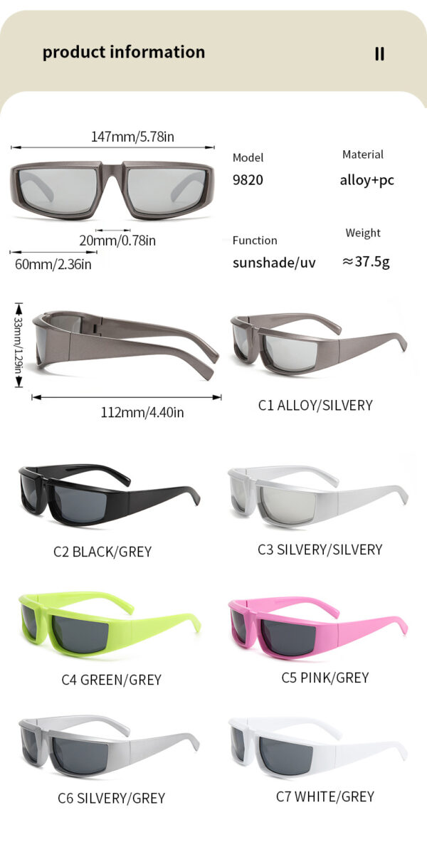 2026 European And American New Personality Big Frame Sunglasses Cycling Sports Trend Sunglasses For Men Cross-border Sunglasses