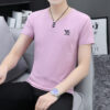 Trendy Men's Shirts V-neck Half-sleeved Slim-fit Casual Men's Short-sleeved T-shirt