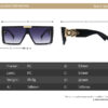 Europe And The United States Fashion Big Frame Sunglasses Old Man's Head Men's And Women's Sunglasses Rimless One-piece Sunglasses Men's Cross-border Wholesale