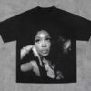 American Hip-Hop Character Print T-Shirt Casual Fashion Oversized T-Shirt Harajuku Gothic Retro Men's T-Shirt