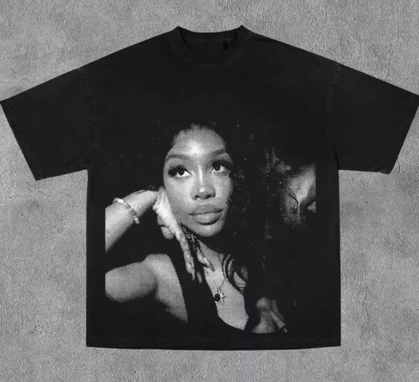 American Hip-Hop Character Print T-Shirt Casual Fashion Oversized T-Shirt Harajuku Gothic Retro Men's T-Shirt