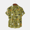 Men Vintage Shirt Summer Hawaiian Short Sleeve Shirt Oversiz