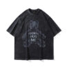 Doberman Printed Washing Water Vintage Vintage High Street Trendy Brand Loose Round Neck Short Sleeve T-shirt For Men And Women Street
