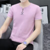 Trendy Men's Shirts V-neck Half-sleeved Slim-fit Casual Men's Short-sleeved T-shirt