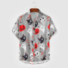 Men Vintage Shirt Summer Hawaiian Short Sleeve Shirt Oversiz