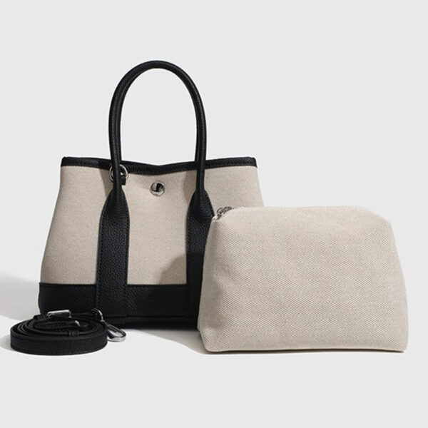 Color-Blocking Garden Bag With A High-End Feel, Women's Canvas Handbag, New Model, Commuter Shoulder Mini Crossbody Bag For Women