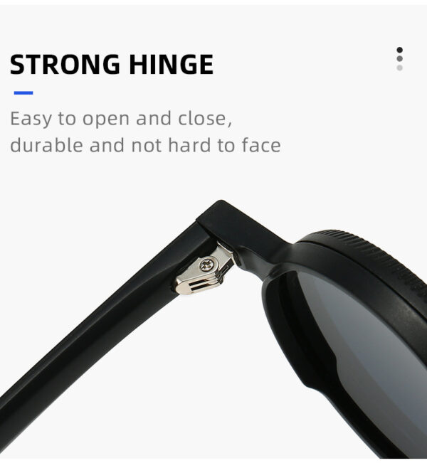Adjustable Zoom Round Frame Polarized Sunglasses For Men Outdoor Anti-Uv Sunglasses For Men