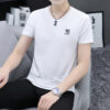 Trendy Men's Shirts V-neck Half-sleeved Slim-fit Casual Men's Short-sleeved T-shirt