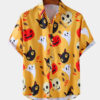 Men Vintage Shirt Summer Hawaiian Short Sleeve Shirt Oversiz