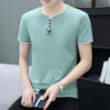 Trendy Men's Shirts V-neck Half-sleeved Slim-fit Casual Men's Short-sleeved T-shirt