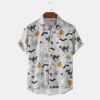 Men Vintage Shirt Summer Hawaiian Short Sleeve Shirt Oversiz
