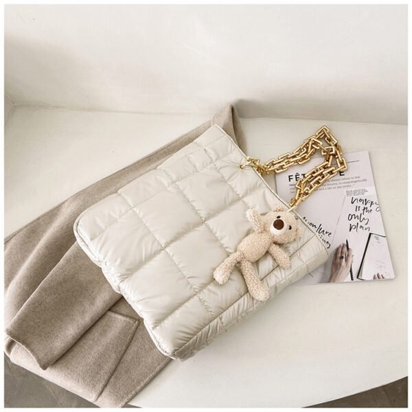 Thick Chain Tote Bags for Women Leather Big Shoulder Bag Ladies Large Capacity Shopper Purse Luxury Handbag