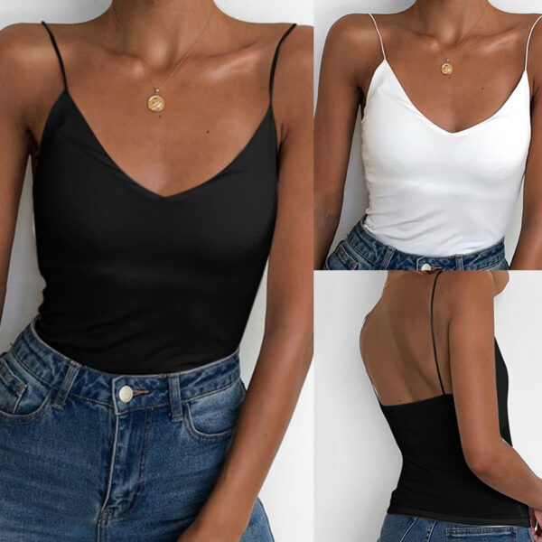New Solid Color Slip Base Shirt Slim-fit Small Vest Women's Slip Top Outer Wear